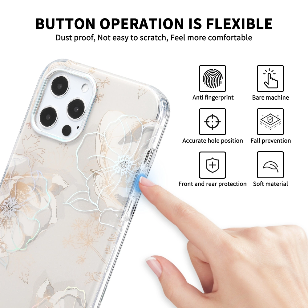 Creative Designed Phone Case Flower for iPhone 11 PRO Xs Max Xr Women Fashion IMD Floral Prints Phone Cover Product Supply Cell Phone Accessories