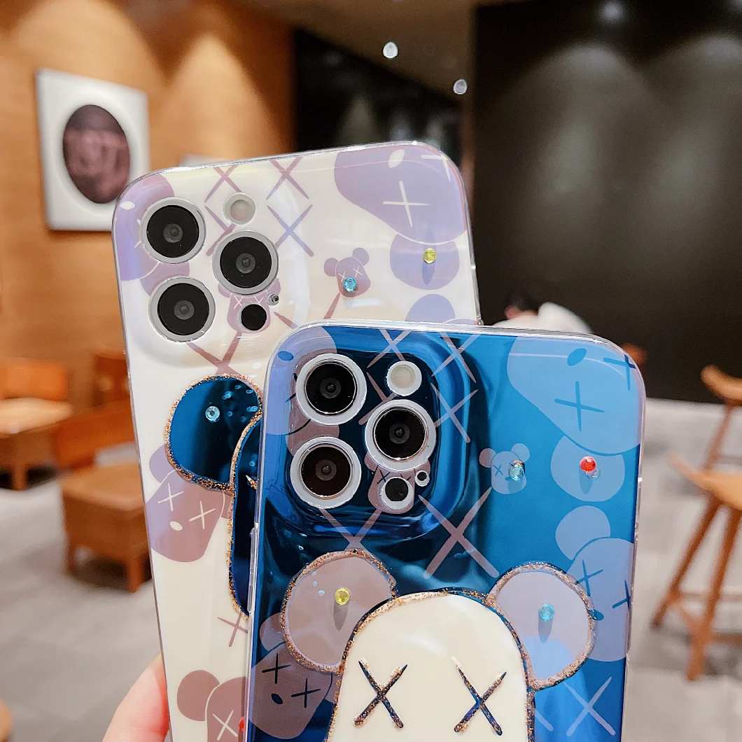 Street Brand Fashion Kaws TPU Soft Mobile Phone Case for Gloomy Bear Momo Mobile Phone IMD Soft Case