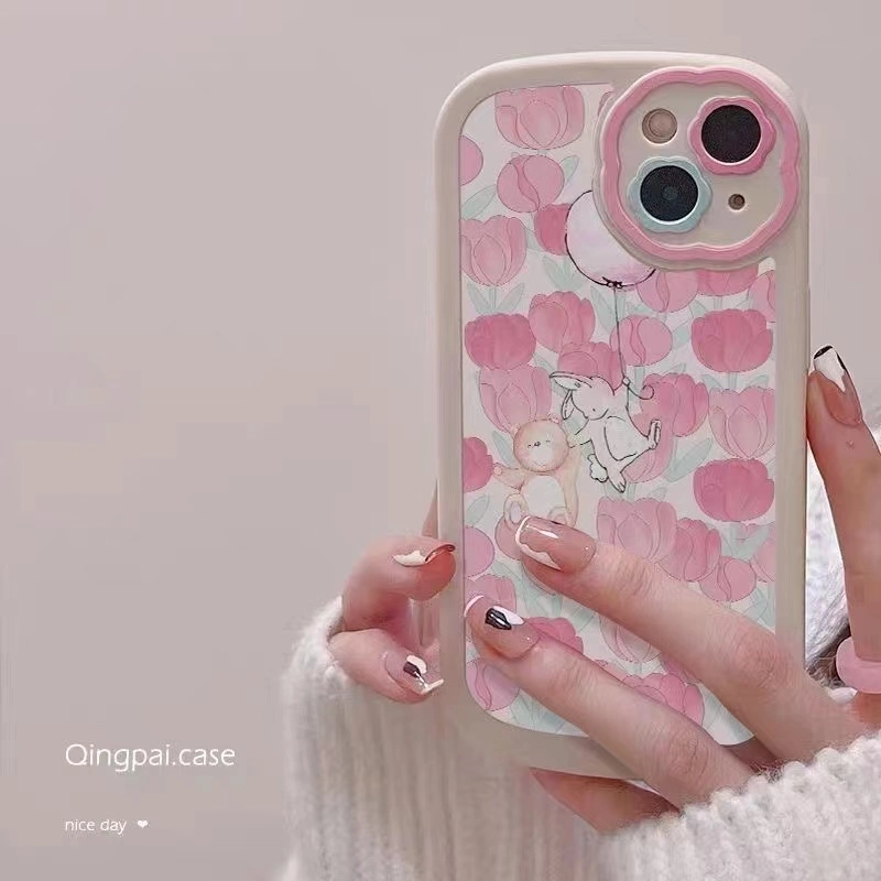 New Design Luxury IMD Flower Printing Clear TPU PC Mobile Phone Case for iPhone 11 12 13 14 PRO Max