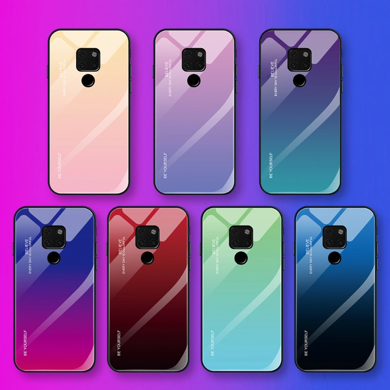 New Gradient Glass Creative TPU Soft Edge Protective Sleeve for Huawei Mobile Phone