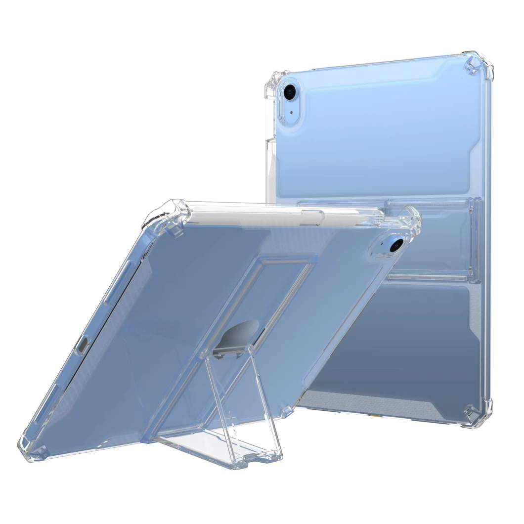 Transparent Acrylic PC Kickstand Flexible TPU Tablet Cover Case for iPad Air 4/5 10.9 Inch 2020 2022